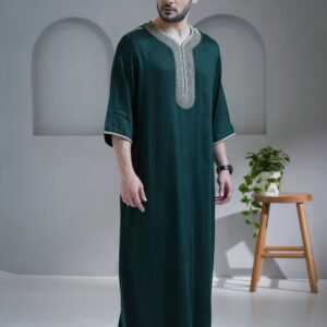 Nasser Green Moroccan Thobe For Men